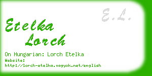 etelka lorch business card